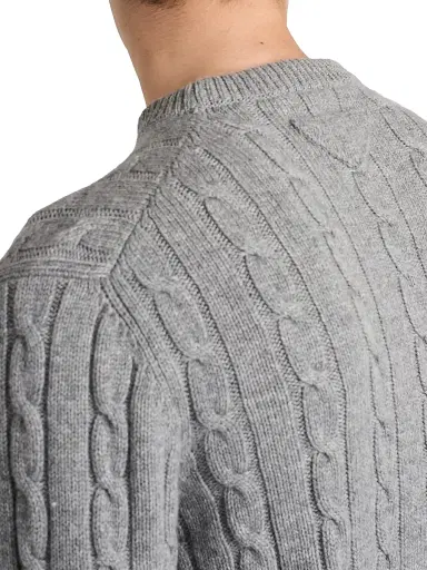 Prada Men's Cashmere Crew-Neck Sweater - Grey - Size 40 | Thumbnail 5 Prada Men's Cashmere Crew-Neck Sweater - Grey - Size 40 | Thumbnail 5