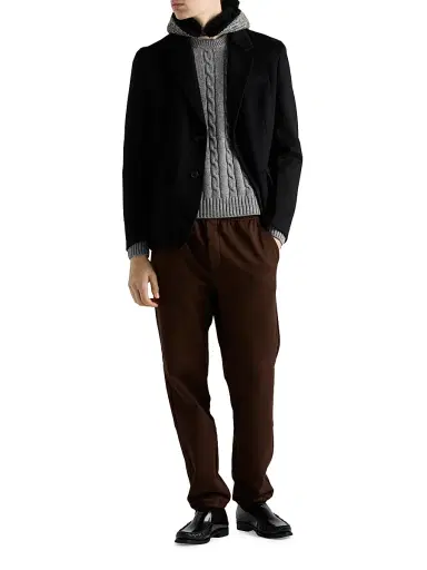 Prada Men's Cashmere Crew-Neck Sweater - Grey - Size 40 | Thumbnail 6 Prada Men's Cashmere Crew-Neck Sweater - Grey - Size 40 | Thumbnail 6