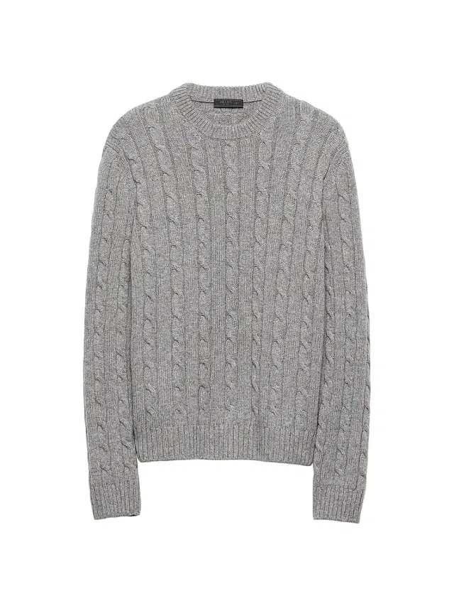 Men's Cashmere Crew-Neck Sweater - Grey