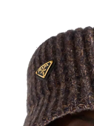 Prada Women's Mélange Knit Bucket Hat - Brown | Thumbnail 6