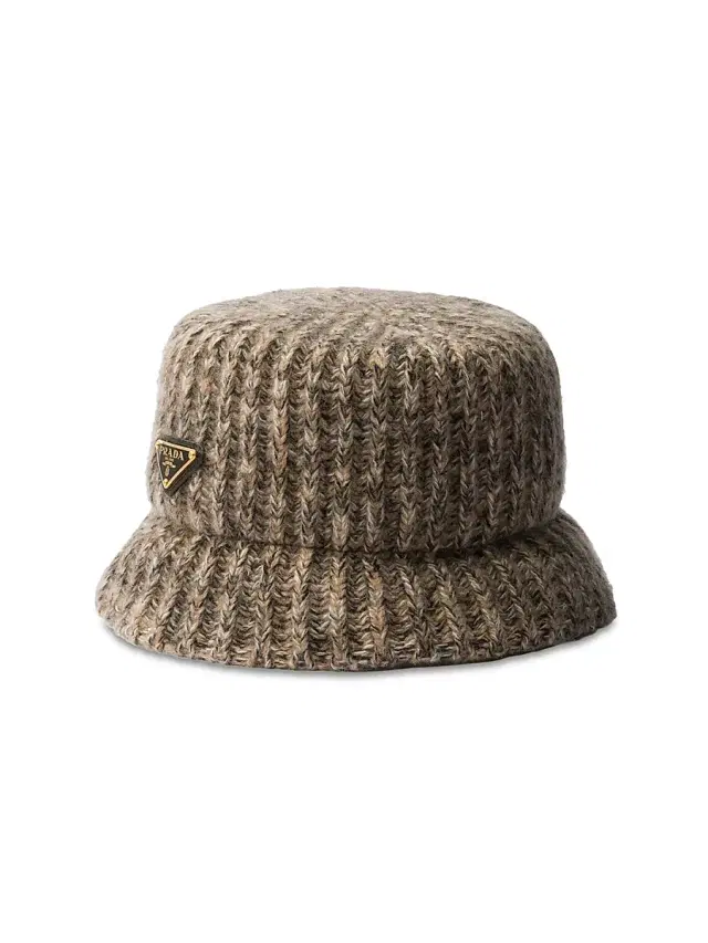 Women's Mélange Knit Bucket Hat - Brown