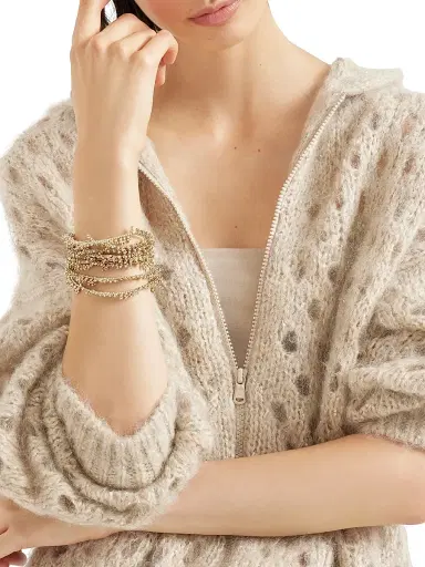 Brunello Cucinelli Women's Sterling Silver Knotted Bracelet - Gold | Thumbnail 2