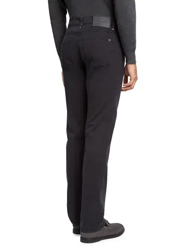 Stefano Ricci Men's Modern Tailored Casual Trousers - Black - Size 32 | Thumbnail 3