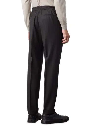 Stefano Ricci Men's Modern Tailored Sport Trousers - Black - Size 42 | Thumbnail 3