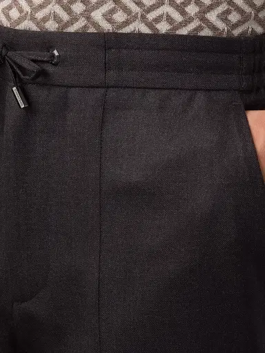 Stefano Ricci Men's Modern Tailored Sport Trousers - Black - Size 42 | Thumbnail 5
