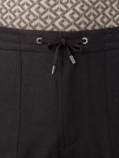 Stefano Ricci Men's Modern Tailored Sport Trousers - Black - Size 42 | Thumbnail 6
