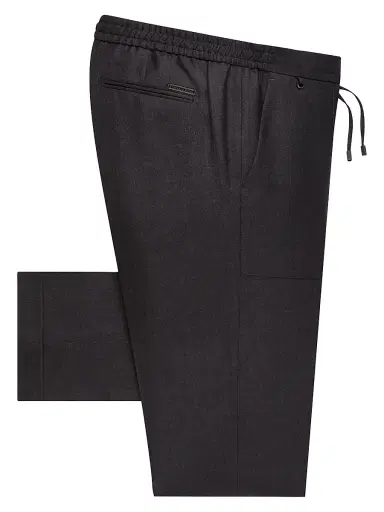 Stefano Ricci Men's Modern Tailored Sport Trousers - Black - Size 42 | Thumbnail 1