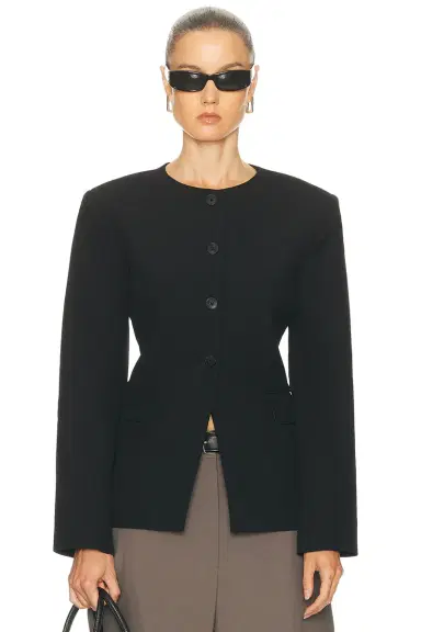 EAVES Keki Collarless Blazer | Thumbnail 3