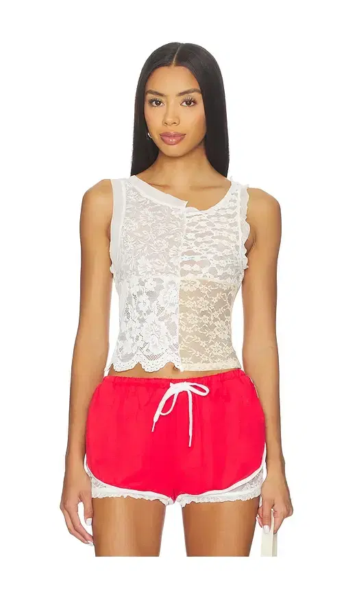 Patchwork Lace Tank Top