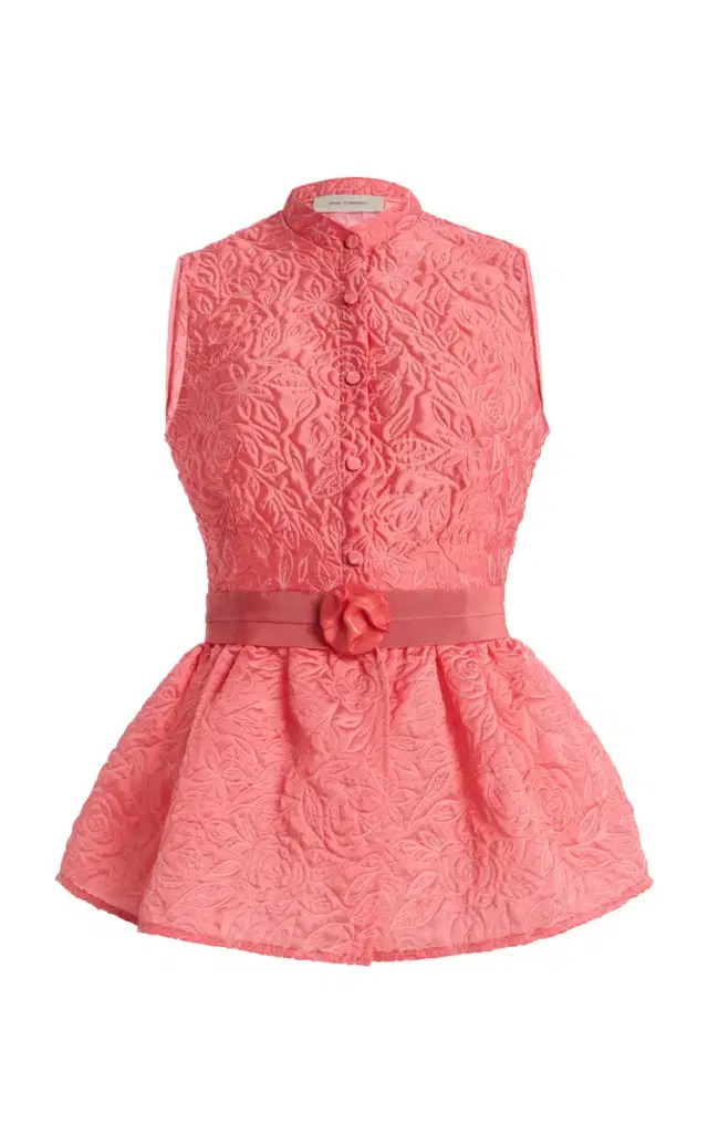 Silvia Tcherassi Colony Brocade Peplum Top