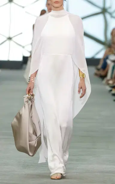 Silvia Tcherassi Kalina Silk-Blend Maxi Cape Dress | Thumbnail 2 Silvia Tcherassi Kalina Silk-Blend Maxi Cape Dress | Thumbnail 2