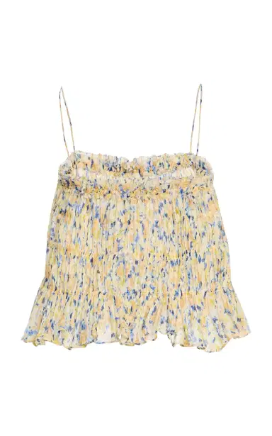 Ulla Johnson Florian Pleated Silk Top | Thumbnail 2