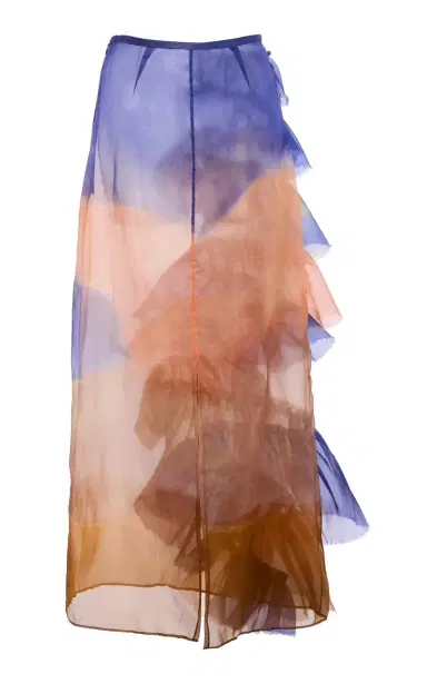 Ulla Johnson Yelena Printed Silk-Organza Midi Skirt | Thumbnail 6