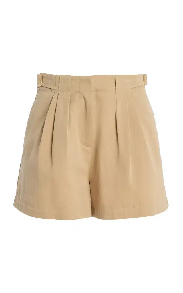 Ulla Johnson Kira Pleated Cotton Mini Shorts