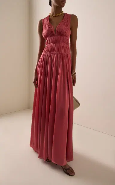 Ulla Johnson Boheme Pleated Silk Gown | Thumbnail 2