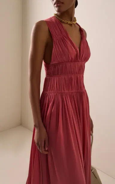Ulla Johnson Boheme Pleated Silk Gown | Thumbnail 3