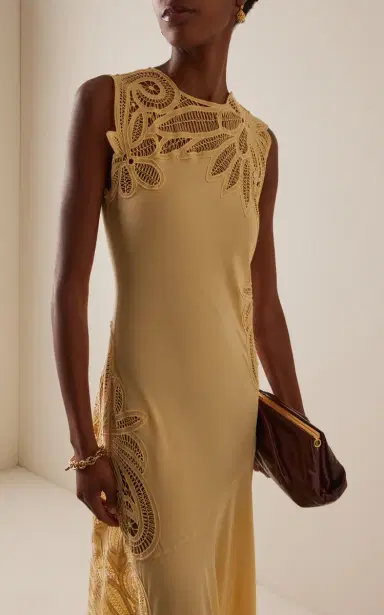 Ulla Johnson Idra Embroidered Silk Crepe De Chine Maxi Dress | Thumbnail 3 Ulla Johnson Idra Embroidered Silk Crepe De Chine Maxi Dress | Thumbnail 3