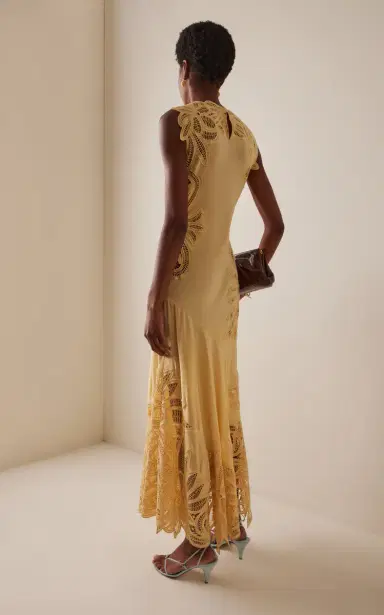 Ulla Johnson Idra Embroidered Silk Crepe De Chine Maxi Dress | Thumbnail 4 Ulla Johnson Idra Embroidered Silk Crepe De Chine Maxi Dress | Thumbnail 4
