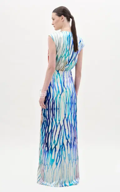 Silvia Tcherassi Samaira Ruched Stretch-Silk Maxi Dress | Thumbnail 5