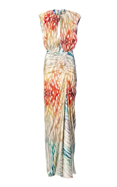 Silvia Tcherassi Samaira Ruched Stretch-Silk Maxi Dress | Thumbnail 1