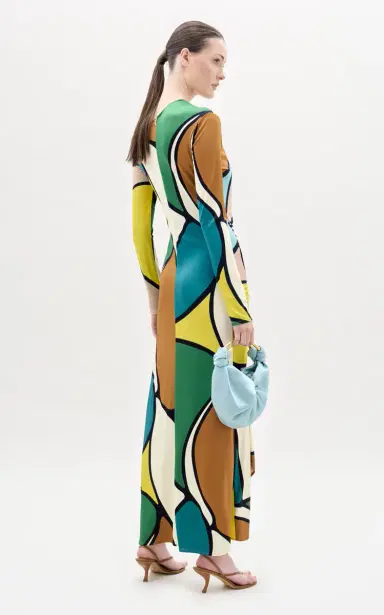 Silvia Tcherassi Ilania Ruched Jersey Midi Dress | Thumbnail 5