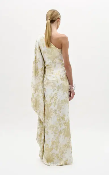 Silvia Tcherassi Afrodita Metallic Silk Jacquard Maxi Dress | Thumbnail 3