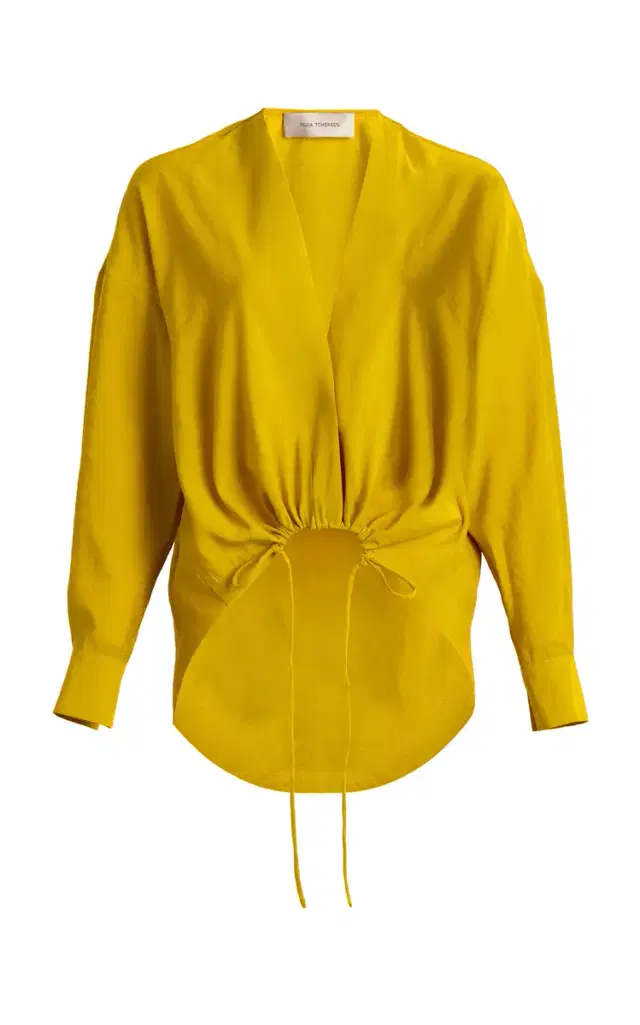 Silvia Tcherassi Merida Corded Crepe Top