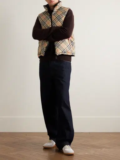 Burberry Slim-Fit Reversible Quilted Checked Down Gilet - Men | Thumbnail 2 Burberry Slim-Fit Reversible Quilted Checked Down Gilet - Men | Thumbnail 2