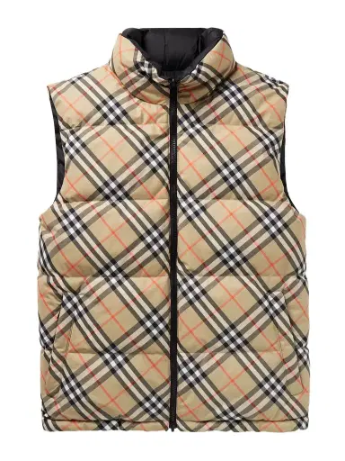 Burberry Slim-Fit Reversible Quilted Checked Down Gilet - Men | Thumbnail 1 Burberry Slim-Fit Reversible Quilted Checked Down Gilet - Men | Thumbnail 1