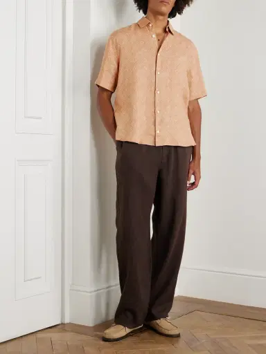 Frescobol Carioca Castro Printed Linen Shirt - Men | Thumbnail 2