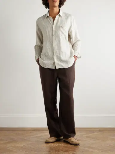 Frescobol Carioca Telles Striped Linen Shirt - Men | Thumbnail 2