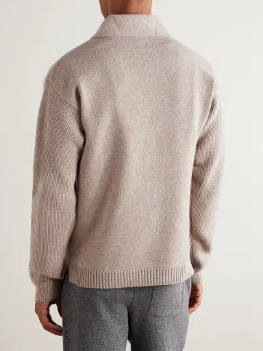 Sease Virgin Wool and Cashmere-Blend Half-Zip Sweater - Men | Thumbnail 3