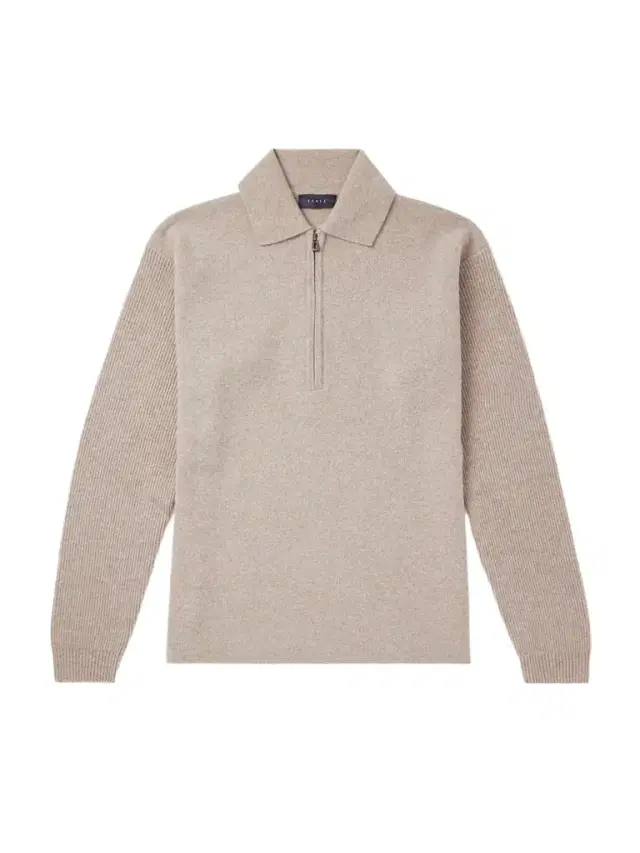 Virgin Wool and Cashmere-Blend Half-Zip Sweater - Men