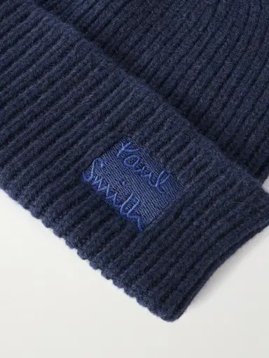 Paul Smith Ribbed Recycled-Cashmere and Merino Wool-Blend Beanie - Men | Thumbnail 3 Paul Smith Ribbed Recycled-Cashmere and Merino Wool-Blend Beanie - Men | Thumbnail 3