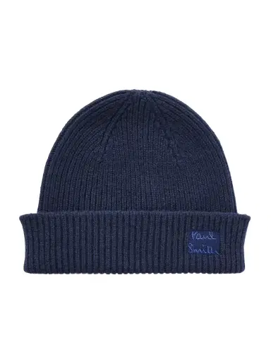 Paul Smith Ribbed Recycled-Cashmere and Merino Wool-Blend Beanie - Men | Thumbnail 1 Paul Smith Ribbed Recycled-Cashmere and Merino Wool-Blend Beanie - Men | Thumbnail 1