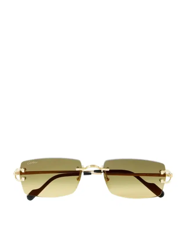 Signature Square-Frame Rimless Gold-Tone Sunglasses - Men