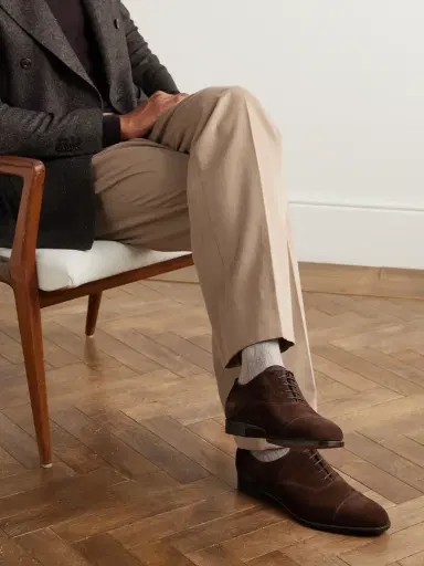 Edward Green Chelsea Cap-Toe Suede Oxford Shoes - Men | Thumbnail 2 Edward Green Chelsea Cap-Toe Suede Oxford Shoes - Men | Thumbnail 2