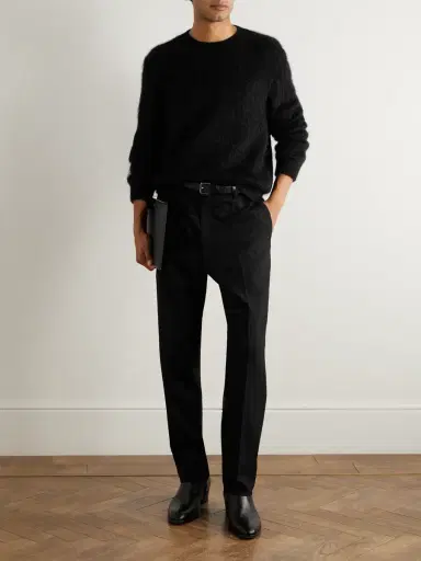 Saint Laurent lim-Fit Mohair-Blend Sweater - Men | Thumbnail 2