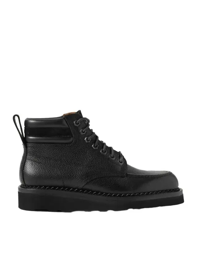 Yuketen Suede-Trimmed Full-Grain Leather Boots - Men