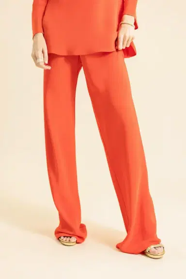PETER COHEN Bias Wide Leg Pant - Red Hot | Thumbnail 3