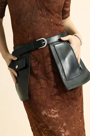 Brandon Maxwell Dallas Leather Pocket Belt | Thumbnail 3