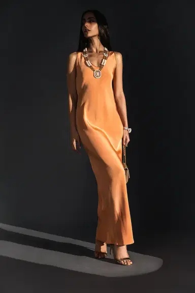 PETER COHEN Low Back Maxi Dress | Thumbnail 2