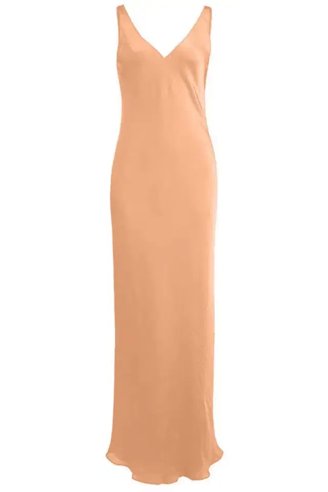Low Back Maxi Dress - Cantaloupe