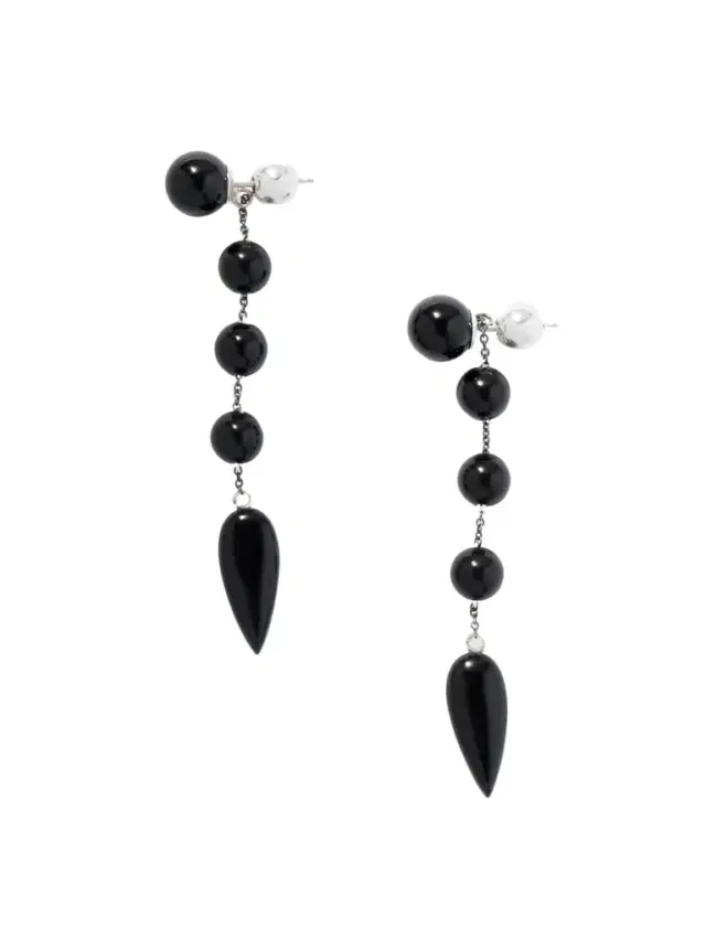 Sophie Buhai Small Phoenician Silver And Onyx Earrings