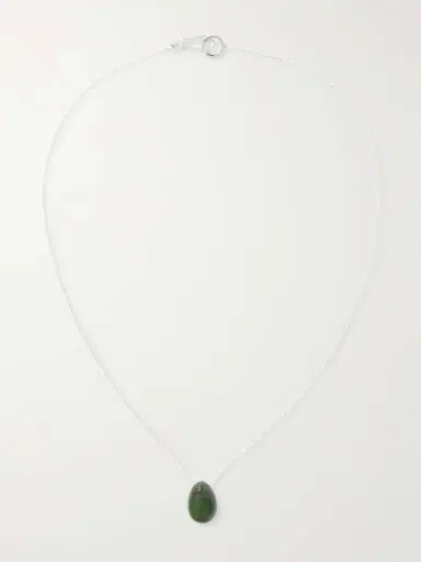 Sophie Buhai Tiny Egg Silver Jade Necklace | Thumbnail 4 Sophie Buhai Tiny Egg Silver Jade Necklace | Thumbnail 4