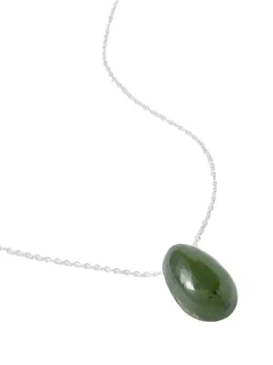 Sophie Buhai Tiny Egg Silver Jade Necklace | Thumbnail 1 Sophie Buhai Tiny Egg Silver Jade Necklace | Thumbnail 1