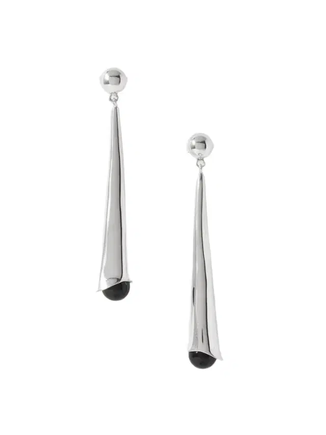 Lou Lou Silver Onyx Earrings