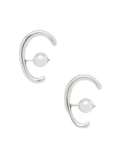 Sophie Buhai Petite Noodle Silver Hoop Earrings | Thumbnail 1 Sophie Buhai Petite Noodle Silver Hoop Earrings | Thumbnail 1