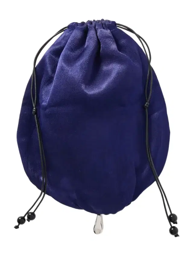 Teardrop Embellished Satin Drawstring Pouch