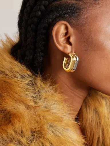 Rabanne Gold- And Silver-tone Hoop Earrings | Thumbnail 2